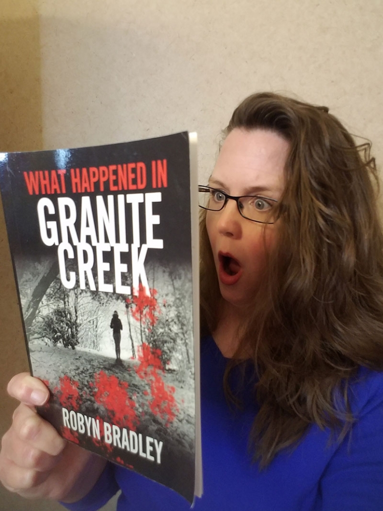 Robyn reading her book What Happened in Granite Creek